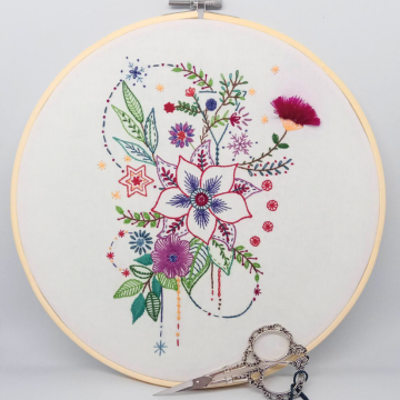 KIT Broderie : SAL Bouquet d'hiver