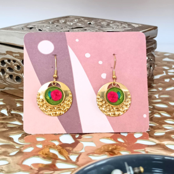 Boucles d'oreilles "Rouge Vertige"