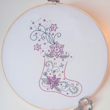 KIT de broderie : Ma jolie botte de Noël