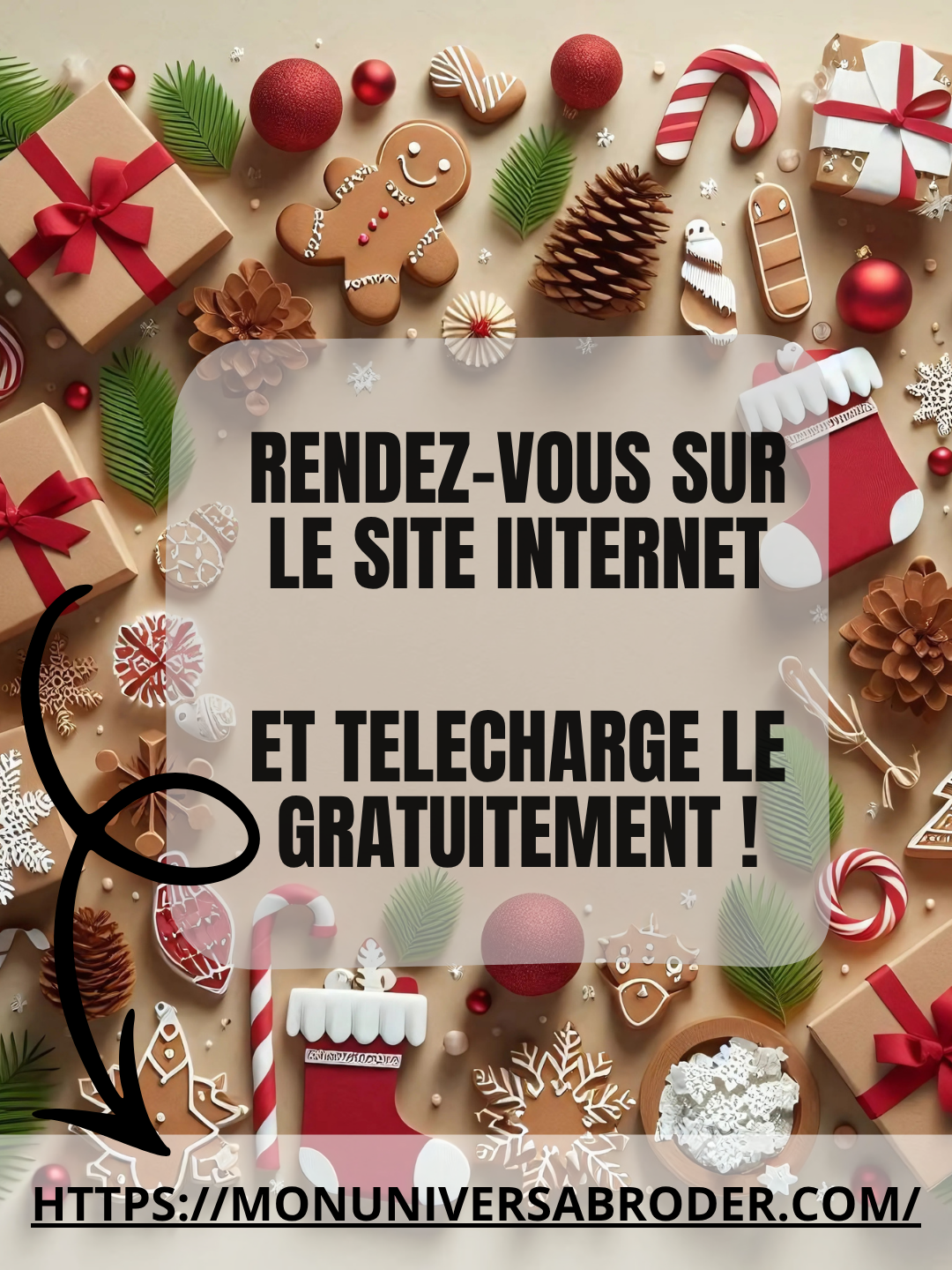 🎄 Boule de Noël à broder – Modèle PDF GRATUIT à télécharger