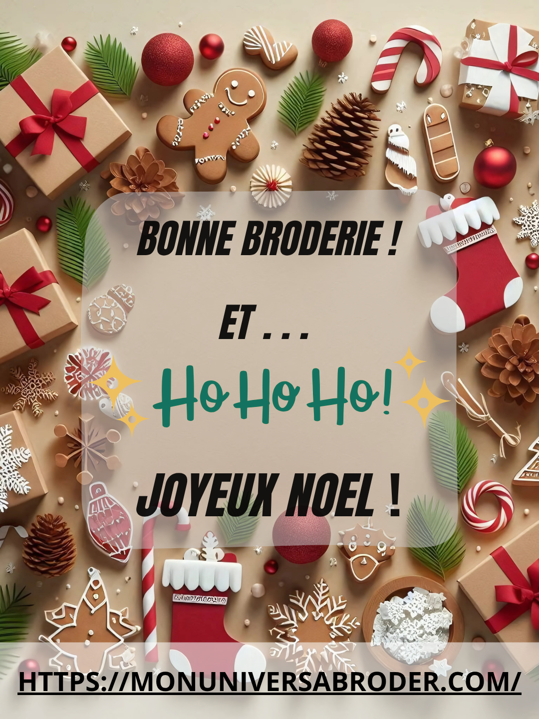 🎄 Boule de Noël à broder – Modèle PDF GRATUIT à télécharger