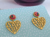 Boucles d'oreilles : coeur de Maman