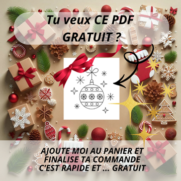 🎄 Boule de Noël à broder – Modèle PDF GRATUIT à télécharger
