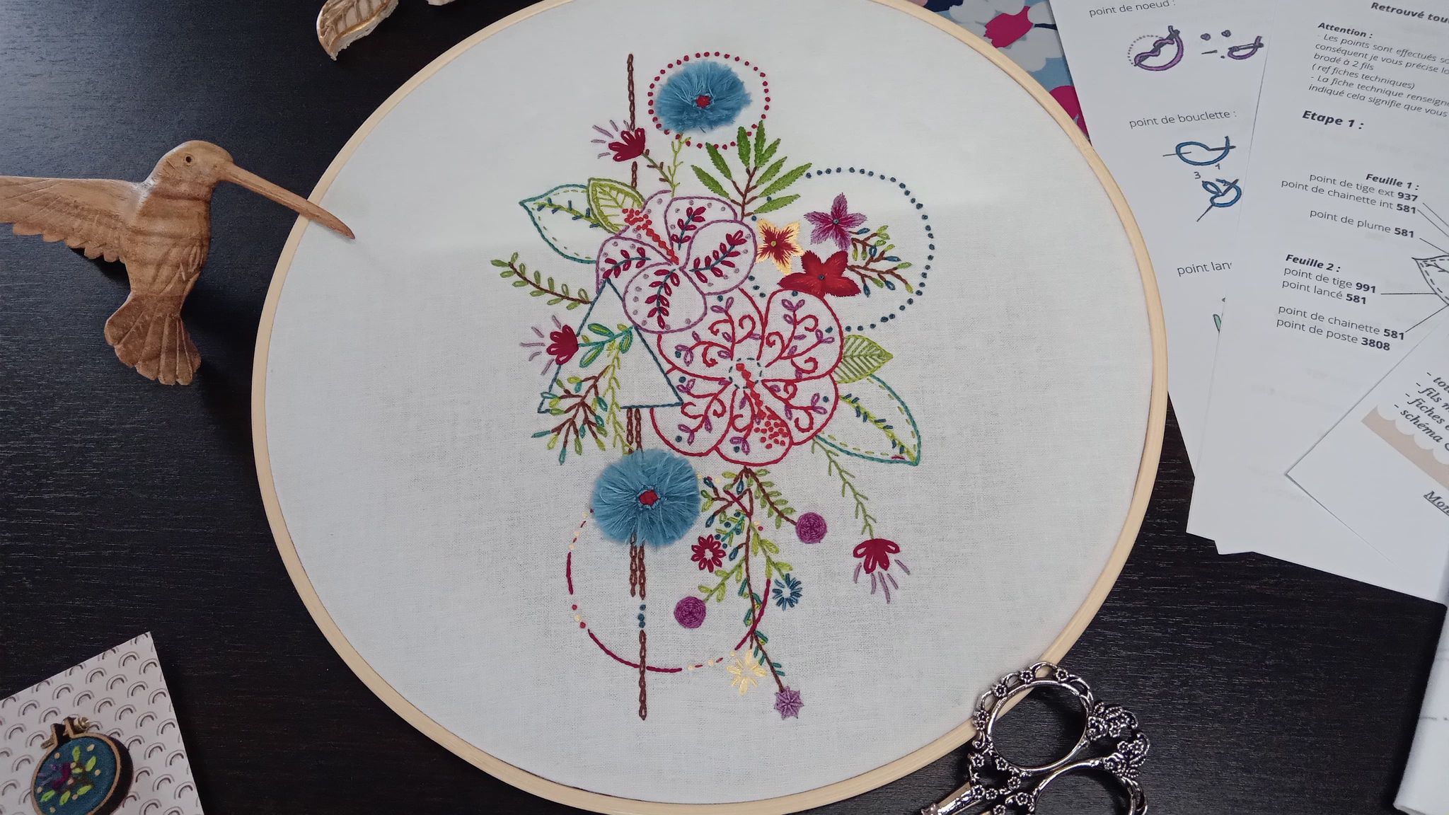 KIT Broderie : SAL Bouquet d'été