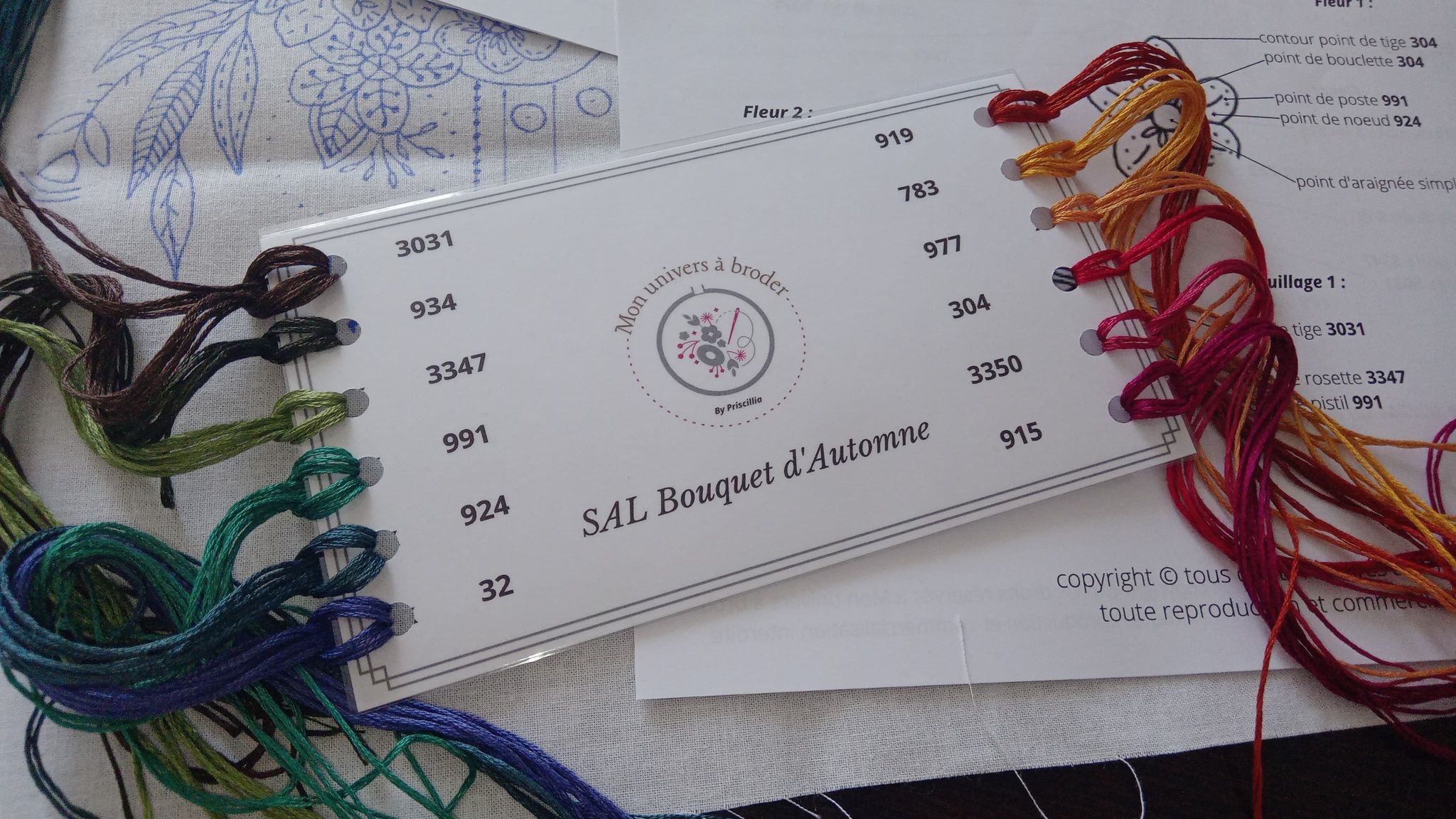 KIT Broderie : SAL Bouquet d'automne